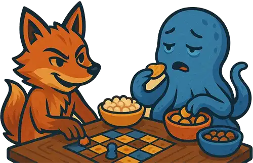 Octopus getting sick from too many snacks